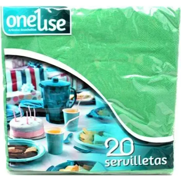 Paquete de 40 servilletas verdes de doble capa 33 X 33 cm Paquete de fiesta...