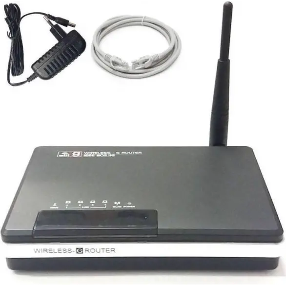 Enrutador internet inalámbrico wifi 4 ethernet 802.11b/g lan adsl wan upnp...