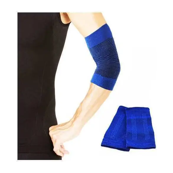 2x vendaje elástico para codo con soporte para lesiones ambidiestro azul