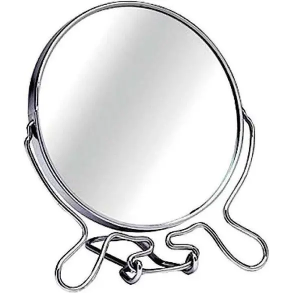 2x espejos de maquillaje con base giratoria de 360° varios tamaños (10.16 cm)