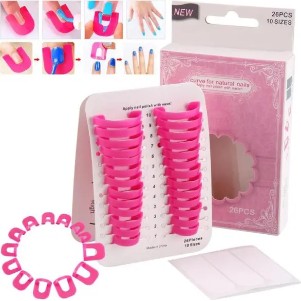 26 plantillas para uñas 10 tamaños pegatinas de esmalte decoraciones rosa