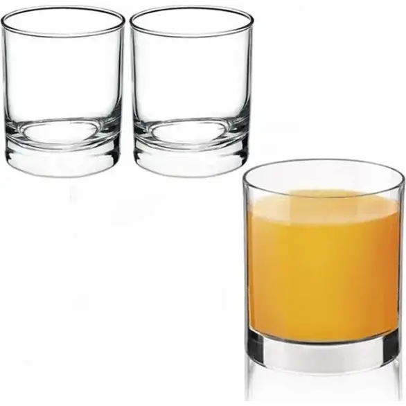 3x Vasos de Agua Mod. Cortina Vino 25.5cl en Vidrio Transparente Bebida