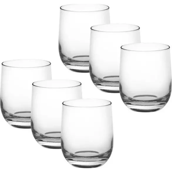 6x Vasos de Agua Mod. Loto Vino 27.5cl Vaso de Vidrio Mesa Cocina