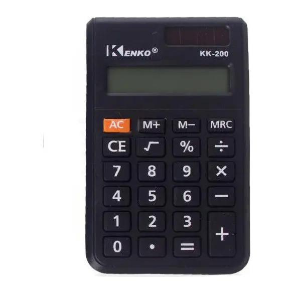 Calculadora de bolsillo matemática de oficina escolar clásica Calculator KK-200