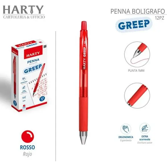12x bolígrafos Greep con punta de 1 mm varios colores escuela oficina hogar...