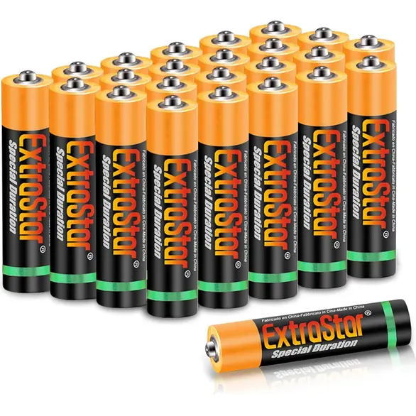 72 pilas AA 1,5 V 3 paquetes de 24 bateria cargadas Long Life Extrastar R6