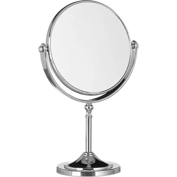 Pedestal de espejo giratorio de dos lados de 360° base de aluminio maquillaje...