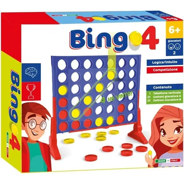 Haz cuatro juegos de mesa en línea Bingo 4 para niños a partir de 6 años
