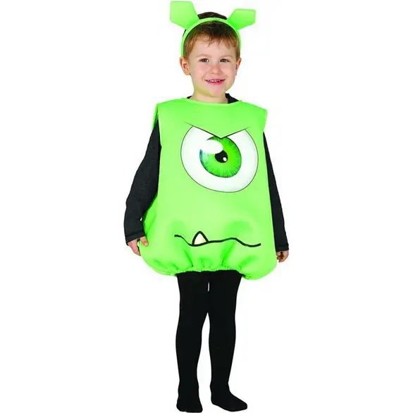 Disfraz de Halloween Monstruo extraterrestre verde 6-12 meses niños