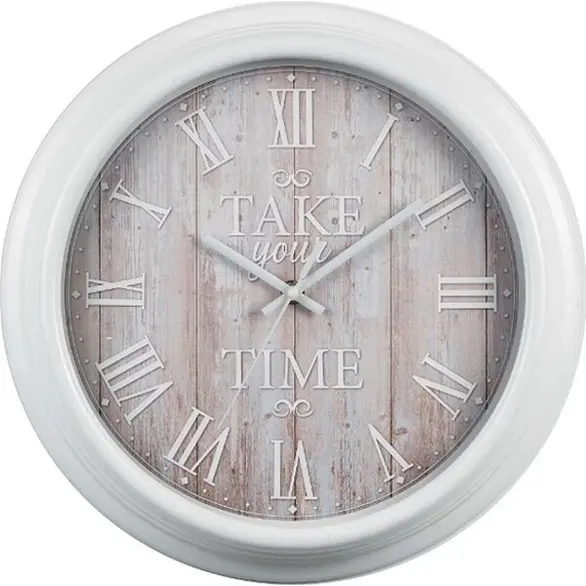 Reloj de pared shabby chic para casa cocina diam 33 cm plastico varios...