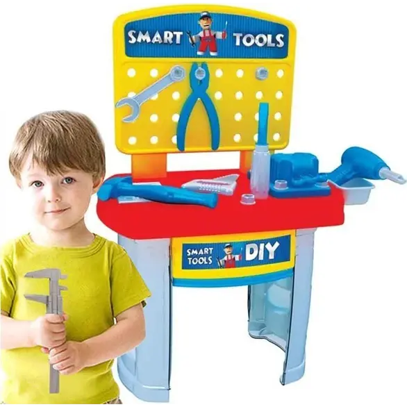Banco de trabajo de taller de juguetes para niños 35 piezas accesorios