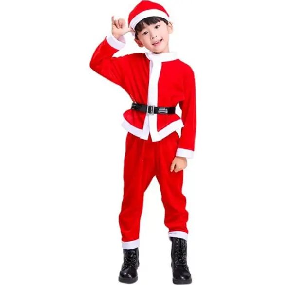 Disfraz de Papá Noel con Gorro para Niño Varias Tallas 1-8 años (4-5 años)