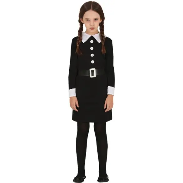 Disfraz de Halloween Miércoles Addams vestido de terror para niña 3-16 años...