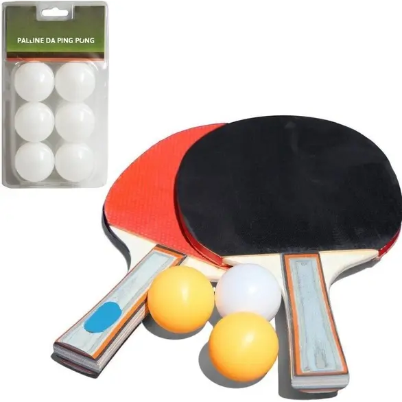 Kit Ping Pong 2 Raquetas y Juego de Pelotas de Tenis de Mesa 3 o 9 Pelotas (2...