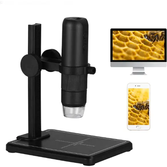 Microscopio digital Q-XW05 USB Wi-Fi Resolución 1080P HD 50x-1000x Portátil