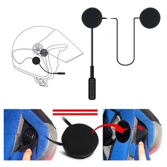 Auriculares recargable Bluetooth motocicleta casco scooter micrófono llamada