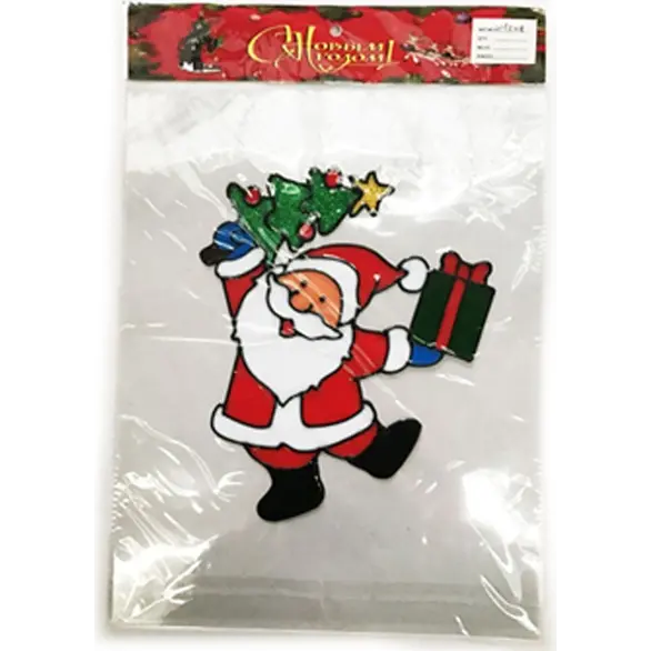 3x pegatinas decorativas navideñas para ventanas, pegatinas de gel 35x40cm...