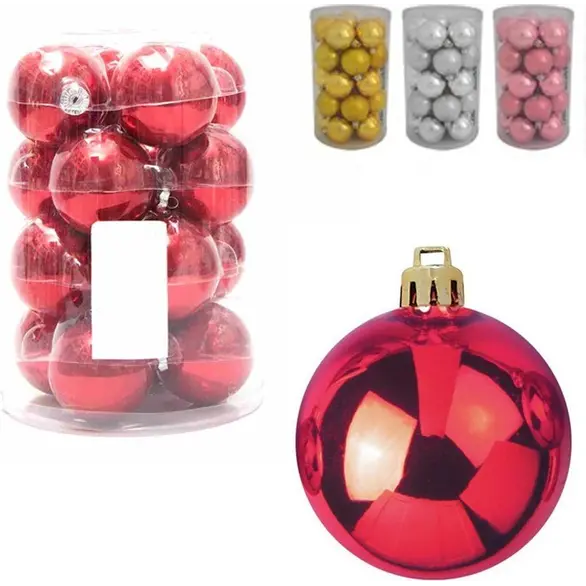 24 bolas de Navidad de colores, diámetro 6 cm, adornos para árboles de...
