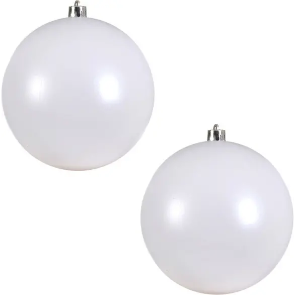 2x Bolas de Navidad Blanca de 15 cm para Decorar Adornos de árboles de Navidad