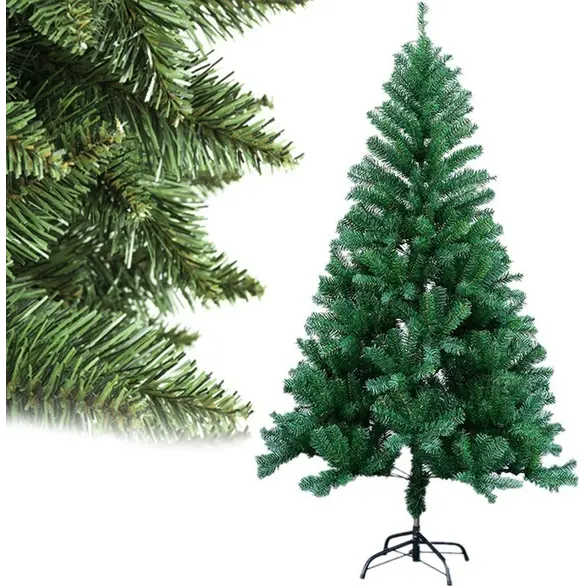 Árbol de Navidad artificial en PVC verde realista, varios tamaños, à decorar...