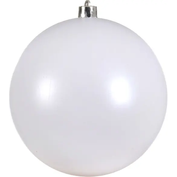 Bola de Navidad de 20 cm, decoración navideñas blanca para árbol de Navidad