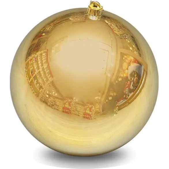 Bola navideña dorada brillante 20 cm Decoraciones para árboles de Navidad PVC
