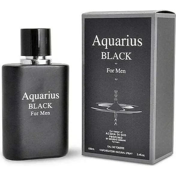 Perfume Hombre Aquarius Black 100 ml Eau de Toilette Spray Idea de regalo...