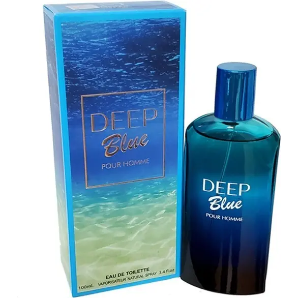 Perfume para hombre Deep Blue Eau de Toilette pour Homme 100 ml Idea de regalo