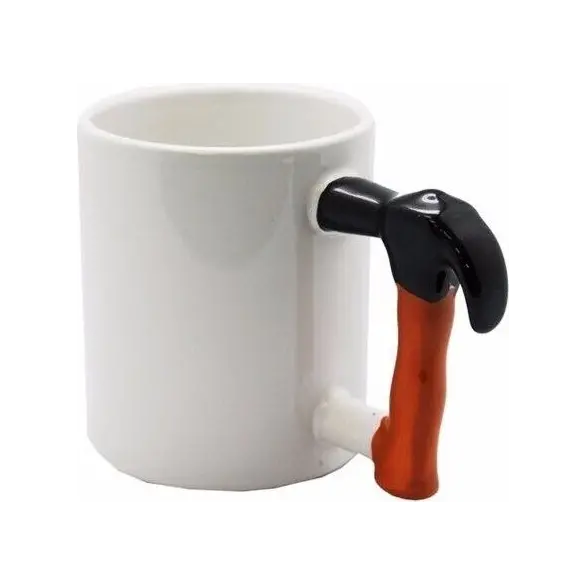 Taza de porcelana con mango de martillo Idea de regalo Hammug Café Bebidas