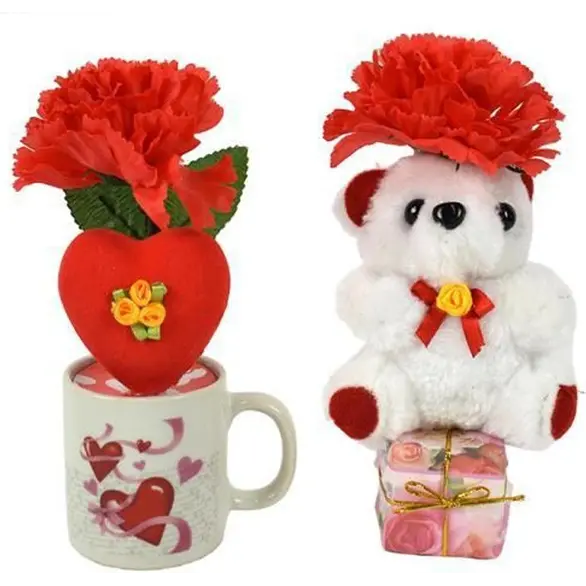 Set de regalo Taza oso de peluche Día de San Valentín Aniversario Idea Regalo