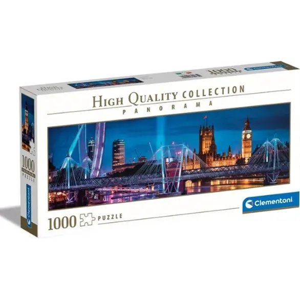 Puzzle 1000 piezas Panorama Londres Skyline London Big Ben 14 años+ 98x33 cm