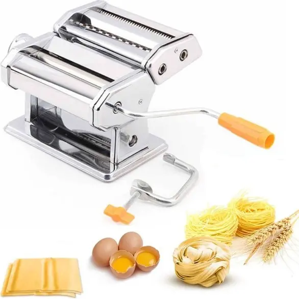 Máquina de pasta fresca casera, rodillo para hacer pasta de acero inoxidable