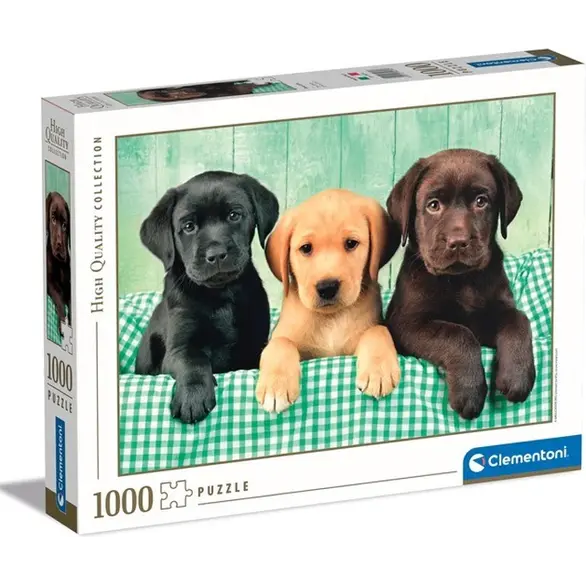 Puzzle 1000 Piezas Tres Labradores Perros Pequeños Cachorros Animales 69x50 cm