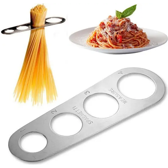 Medidor de espaguetis pasta para 1-4 porciones en acero cocinar pasta cocina