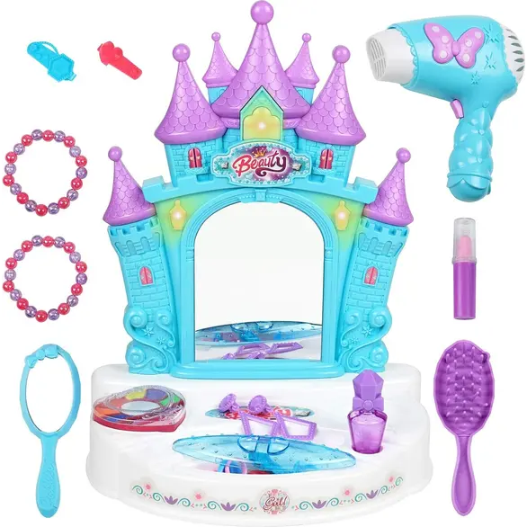 Tocador de Princesa, Espejo de Juguete con Luces y Sonidos para niñas de 3 años