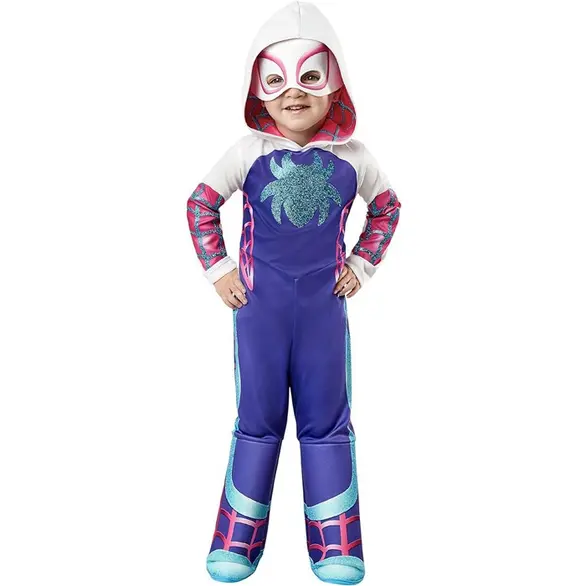 Disfraz Carnaval Spider Woman Gwen nuevo universo Cosplay niña 2-3 años