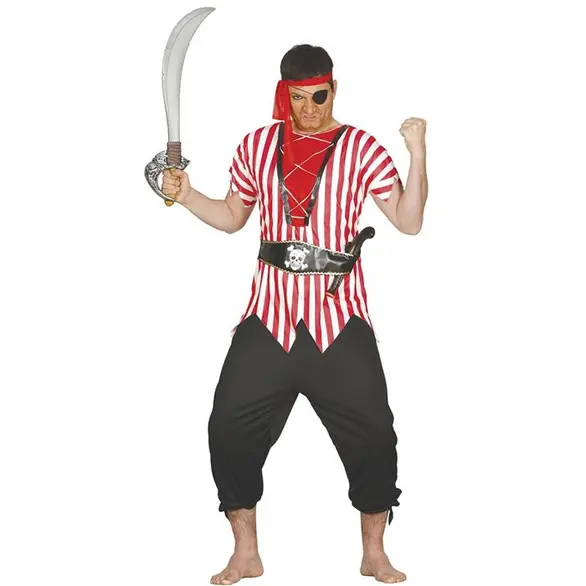 Disfraz de pirata carnaval bucanero corsario disfraz adulto hombre L