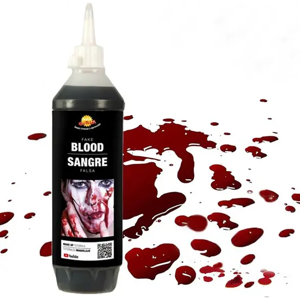 Sangre Falsa en Botella para Maquillaje de Halloween y Carnaval 450 ml Make Up