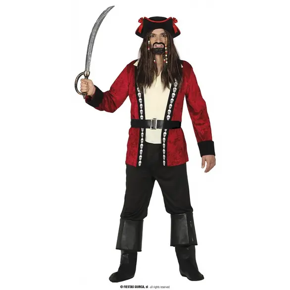 Disfraz de carnaval pirata bucanero corsario para hombre adulto talla M