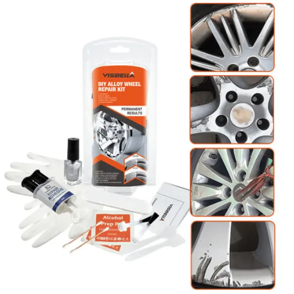 Kit de reparación ruedas de aleación de aluminio DIY elimina arañazos de coche