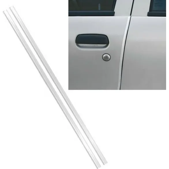 Par de protectores transparentes para puertas de coche, entrelazados, 65 cm