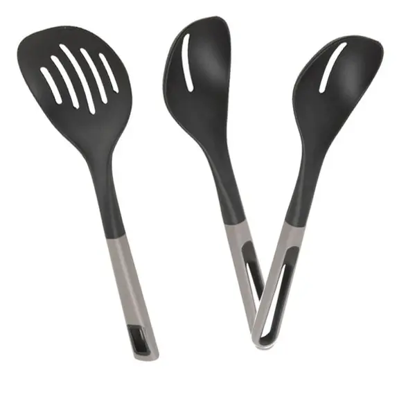 Kit de 3 piezas de utensilios de cocina, cucharón ranurado, colador, cuchara