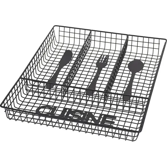 Cubertero metálico para organizador de cajones de cocina 4 compartimentos...
