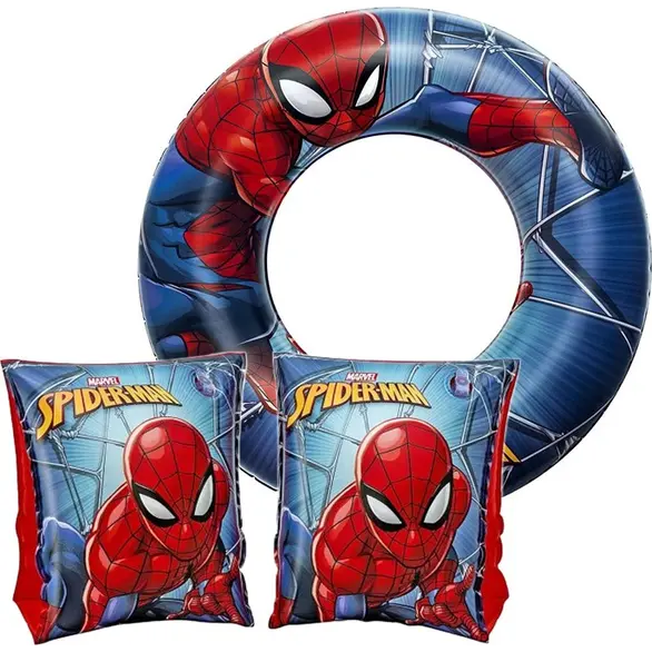 Aro Salvavidas Donut Reposabrazos Hinchable Spiderman Piscina Infantil Bestway