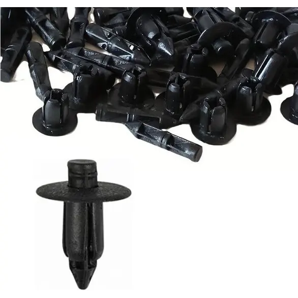240 Piezas Remache Clips de Sujeción de Plástico Negro para Coche Moto Multiusos