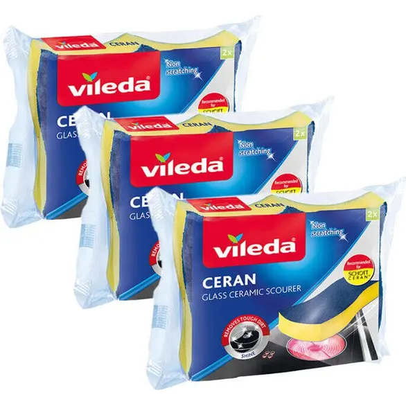 Esponja Vileda Ceran de 6 piezas para placas de inducción en cocina...