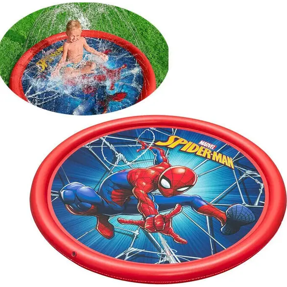 Alfombra de juegos acuáticos para niños Splash Pad 165 cm Spiderman Pool Garden