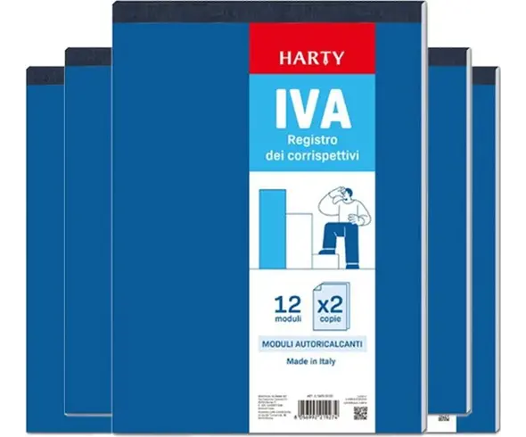 5x Tasas de registro de IVA 12x2 Documentos copia doble seguimiento automático