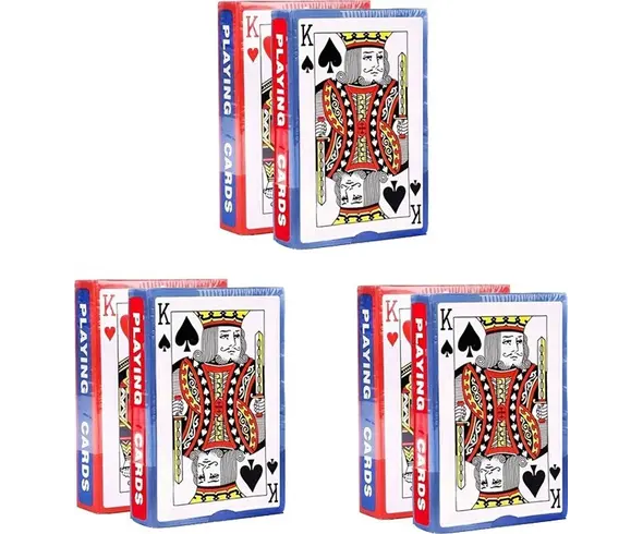 6 barajas 52 cartas de poker plastificadas Juegos Black Jack Rummy Scala 40