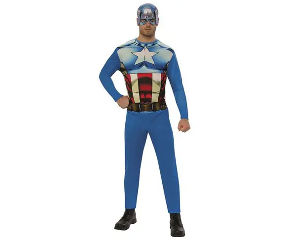 Disfraz de Carnaval Capitán América traje adulto Capitán Steve Rogers talla M